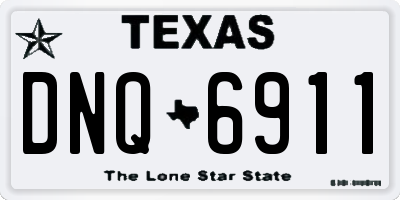 TX license plate DNQ6911