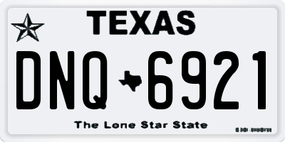 TX license plate DNQ6921