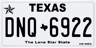 TX license plate DNQ6922