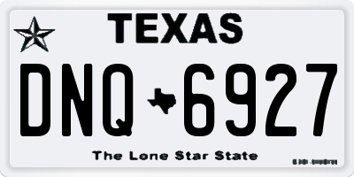 TX license plate DNQ6927