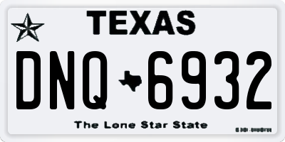 TX license plate DNQ6932