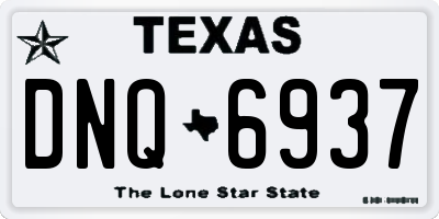 TX license plate DNQ6937