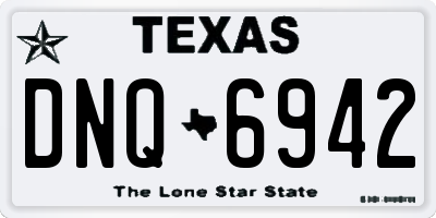 TX license plate DNQ6942