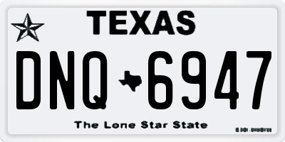 TX license plate DNQ6947