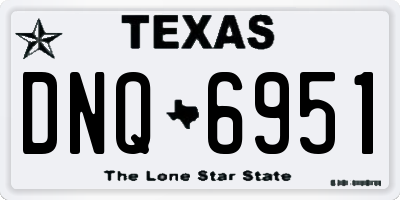 TX license plate DNQ6951