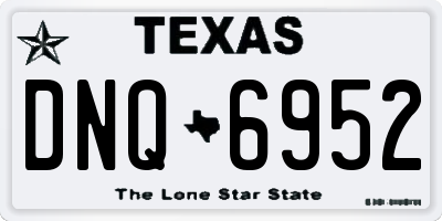TX license plate DNQ6952