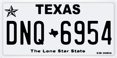 TX license plate DNQ6954