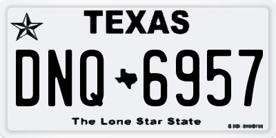 TX license plate DNQ6957