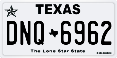 TX license plate DNQ6962
