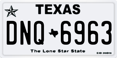 TX license plate DNQ6963
