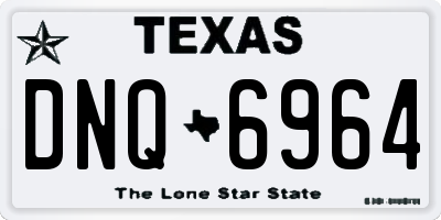 TX license plate DNQ6964