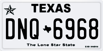TX license plate DNQ6968