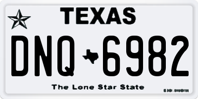 TX license plate DNQ6982