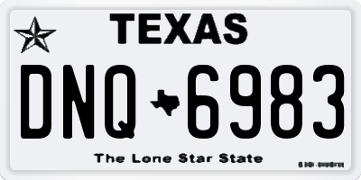 TX license plate DNQ6983