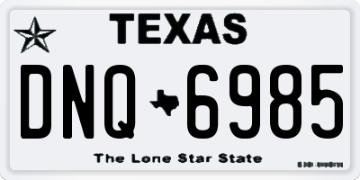 TX license plate DNQ6985
