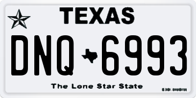 TX license plate DNQ6993