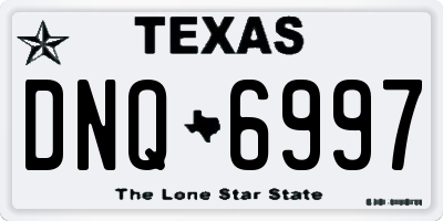 TX license plate DNQ6997