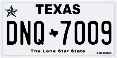 TX license plate DNQ7009