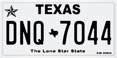 TX license plate DNQ7044