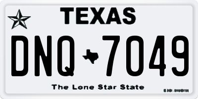 TX license plate DNQ7049