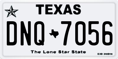 TX license plate DNQ7056
