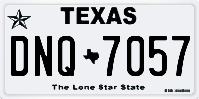 TX license plate DNQ7057
