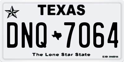 TX license plate DNQ7064