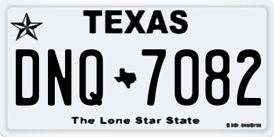 TX license plate DNQ7082