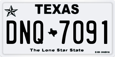 TX license plate DNQ7091