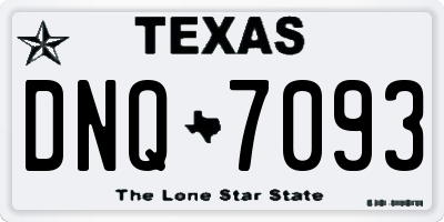 TX license plate DNQ7093
