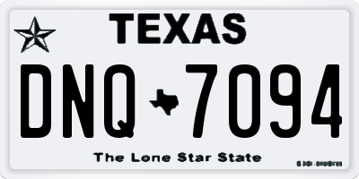 TX license plate DNQ7094