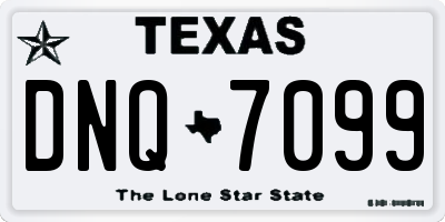 TX license plate DNQ7099