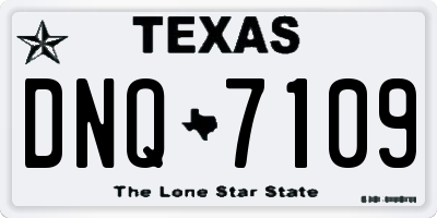 TX license plate DNQ7109