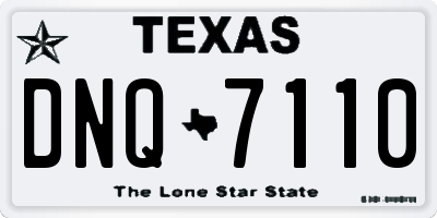 TX license plate DNQ7110