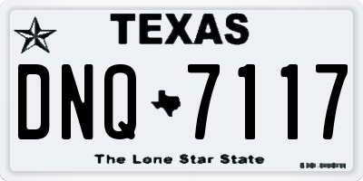 TX license plate DNQ7117