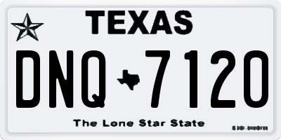 TX license plate DNQ7120