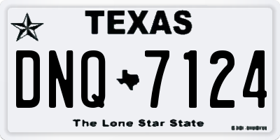 TX license plate DNQ7124