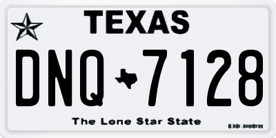 TX license plate DNQ7128