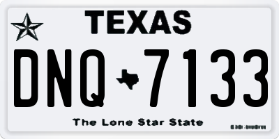 TX license plate DNQ7133