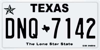 TX license plate DNQ7142