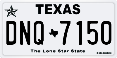 TX license plate DNQ7150