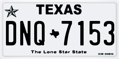 TX license plate DNQ7153