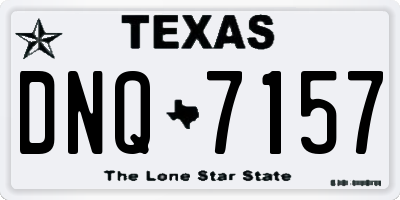 TX license plate DNQ7157