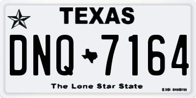 TX license plate DNQ7164