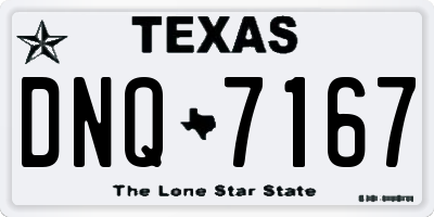 TX license plate DNQ7167