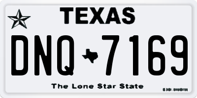 TX license plate DNQ7169