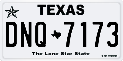 TX license plate DNQ7173