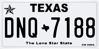 TX license plate DNQ7188