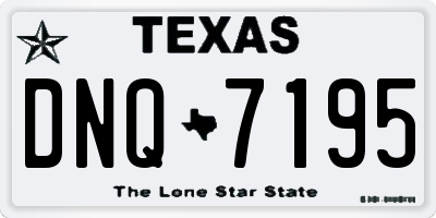 TX license plate DNQ7195