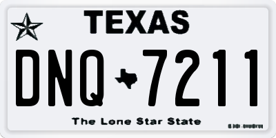 TX license plate DNQ7211